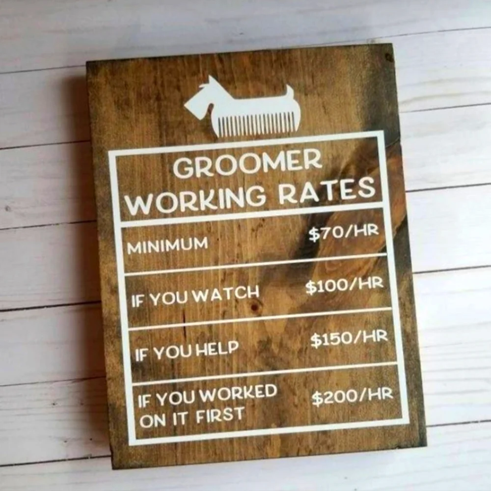 Funny Dog Grooming Sign, Gift For Dog Groomer